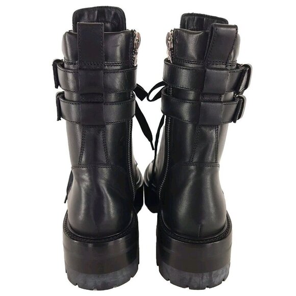 Amiri Double-buckle Combat Boots 39 9 Black New - Picture 6 of 15